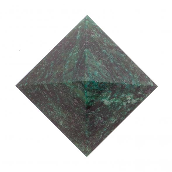 Пирамида 3,5х3,5х3,5 см темно-зеленый змеевик 125083