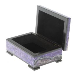 Шкатулка из чароита 10,5х6,5х4 см