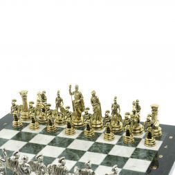 Шахматы &amp;quot;Древний Рим&amp;quot; доска 44х44 см из мрамора и змеевика