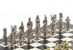 Оригинальные шахматы &amp;quot;Александр Македонский&amp;quot; доска 36х36 см из мрамора