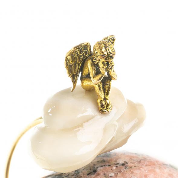 Сувенир Шар Антистресс &amp;quot;Ангел&amp;quot; розовый мрамор 123735