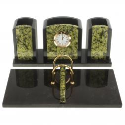 Настольный набор из змеевика &amp;quot;Канцелярский&amp;quot;