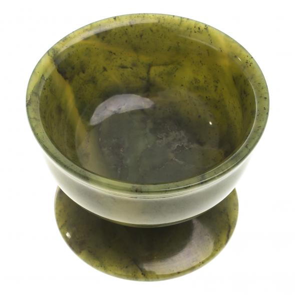 Пиала малая на ножке из нефрита 50 мл 7х7х5 см 124097