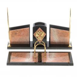 Письменный прибор &amp;quot;Элегант&amp;quot; из розового мрамора