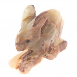 Статуэтка из оникса "Заяц" зелено-коричневый 7,5х3,2х6,5 см (3)