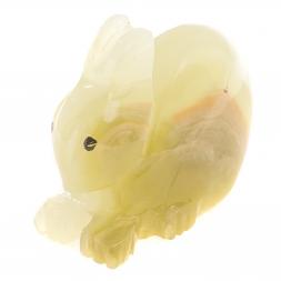 Статуэтка из оникса "Заяц" зелено-коричневый 7,5х3,2х6,5 см (3)