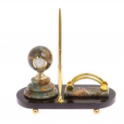 Мини-набор &amp;quot;Шар&amp;quot; с часами из офиокальцита