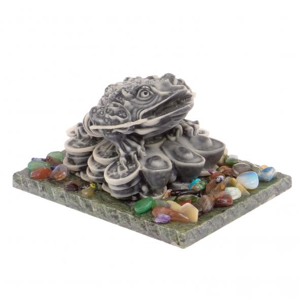 Сувенир &amp;quot;Жаба на монетах&amp;quot; из мрамолита 126073