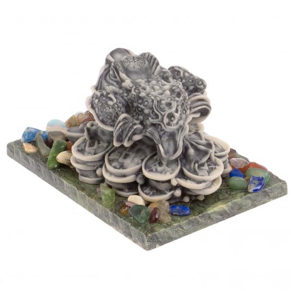 Сувенир &amp;quot;Жаба на монетах&amp;quot; из мрамолита 126073