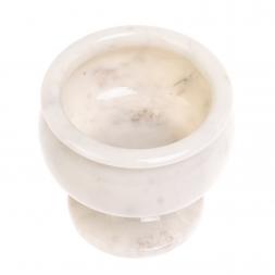 Варенница из белого мрамора на ножке 250 мл 9,5х9 см