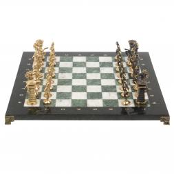 Шахматы из бронзы &amp;quot;Викинги&amp;quot; мрамор змеевик