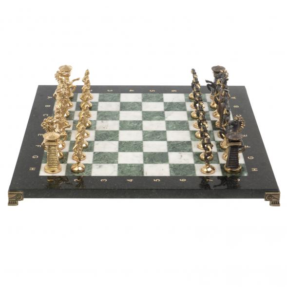 Шахматы из бронзы &amp;quot;Викинги&amp;quot; мрамор змеевик 126906