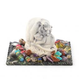 Сувенир &amp;quot;Бобер с бобренком&amp;quot; из мрамолита