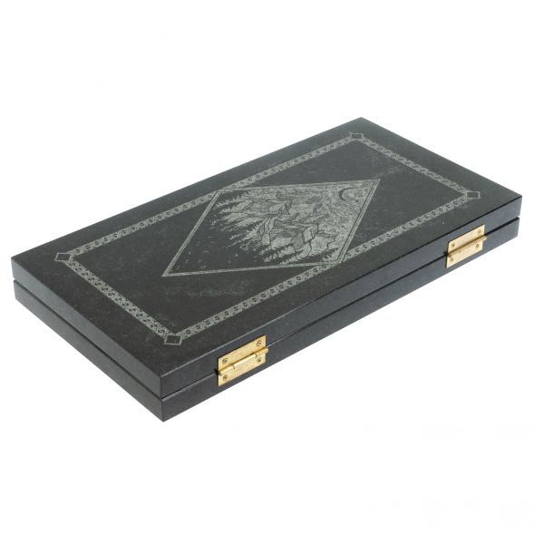 Нарды с гравировкой &amp;quot;Холмы / Роза ветров&amp;quot; камень гранит 128326