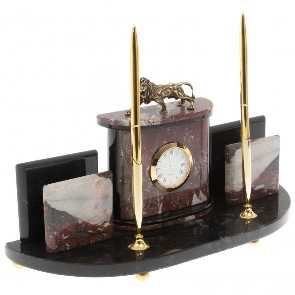 Настольный прибор &amp;quot;Лев&amp;quot; из креноида 129703