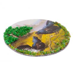 Магнит сувенирный "Глухариный ток" змеевик