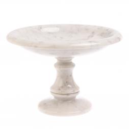 Фруктовница из белого мрамора 27х18 см