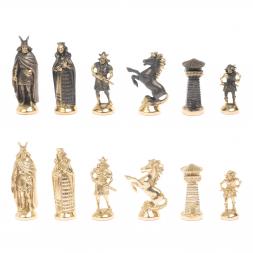 Шахматы &amp;quot;Викинги из змеевика и бронзы