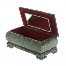 Шкатулка для денег "Купюра" с иллюстрацией под малахит 18х9х8 см