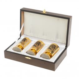 Набор рюмок &amp;quot;Охота на медведя&amp;quot; 100 мл 3 шт Златоуст