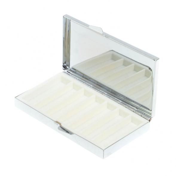 Таблетница на 7 отделений камень флюорит цвет серебро 127779