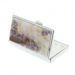 Таблетница на 7 отделений камень флюорит цвет серебро