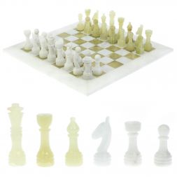 Шахматы "Игрок" доска 38х38 см оникс мрамор