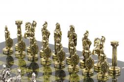 Шахматы сувенирные Александр Македонский&amp;quot; доска 36х36 см камень змеевик