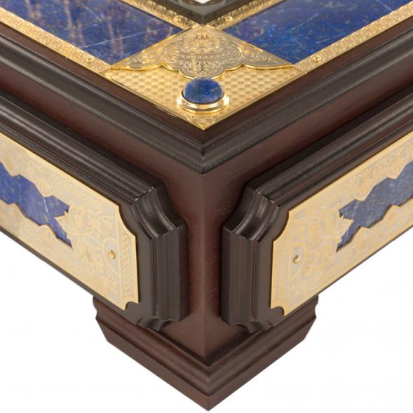 Подарочный набор шахматы и шашки &amp;quot;Царские&amp;quot; из лазурита 121085