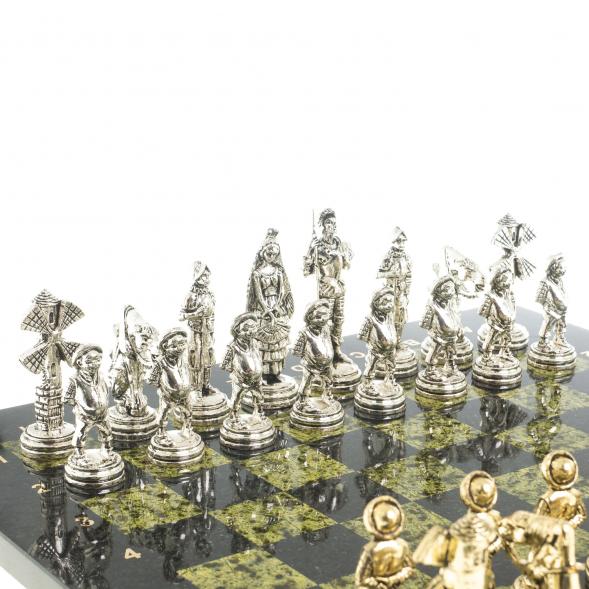 Шахматы &amp;quot;Дон Кихот&amp;quot; доска 40х40 см камень змеевик 122652