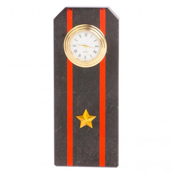 Часы &amp;quot;Погон майор МП ВМФ&amp;quot; из змеевика 113509