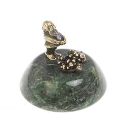 Статуэтка из бронзы на подставке из змеевика  &amp;quot;Гномик&amp;quot;