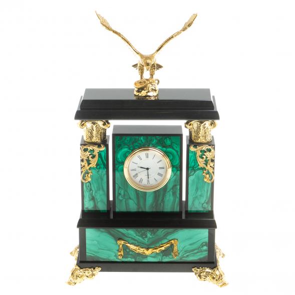 Часы из малахита &amp;quot;Орел&amp;quot; 115043