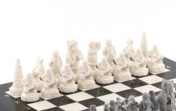 Шахматы сувенирные &amp;quot;Северные народы&amp;quot; доска 40х40 см камень мрамор