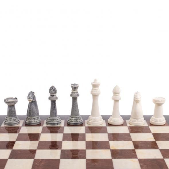 Шахматы &amp;quot;Стаунтон&amp;quot; из мрамолита 44х44 см лемезит / мрамор 126450