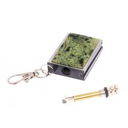 Брелок огниво &amp;quot;Вечная спичка&amp;quot; с накладкой из камня змеевик