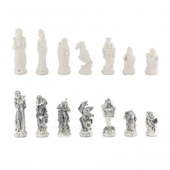 Шахматы &amp;quot;Русские народные сказки&amp;quot; доска из камня 44х44 см 118052