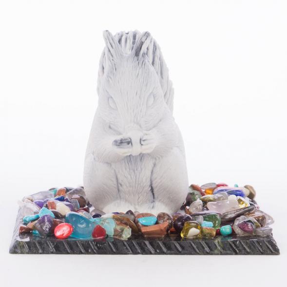 Сувенир &amp;quot;Белка с орешком&amp;quot; из мрамолита 119003