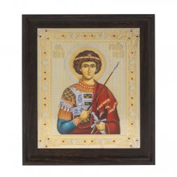 Икона &amp;quot;Св. Георгий Победоносец&amp;quot; 24,5х28,5х2 см Златоуст