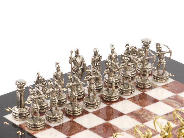 Шахматы &amp;quot;Лучники&amp;quot; доска 28х28 см мрамор лемезит 119373