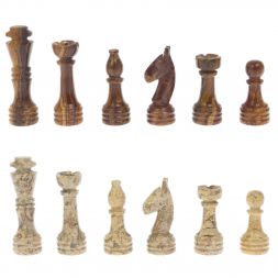 Каменные шахматы "Дебют" 38х38 см оникс ракушечник