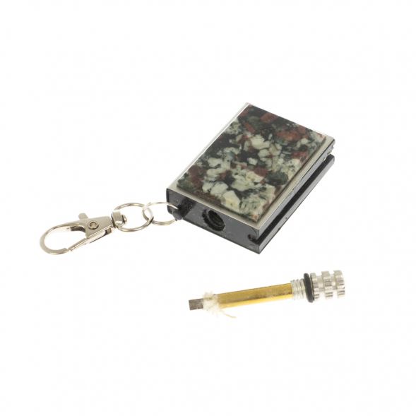 Брелок огниво &amp;quot;Вечная спичка&amp;quot; с накладкой из камня эвдиалит 2,8х1,3х5 см 129304