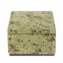 Шкатулка из змеевика 9,5х9,5х6 см