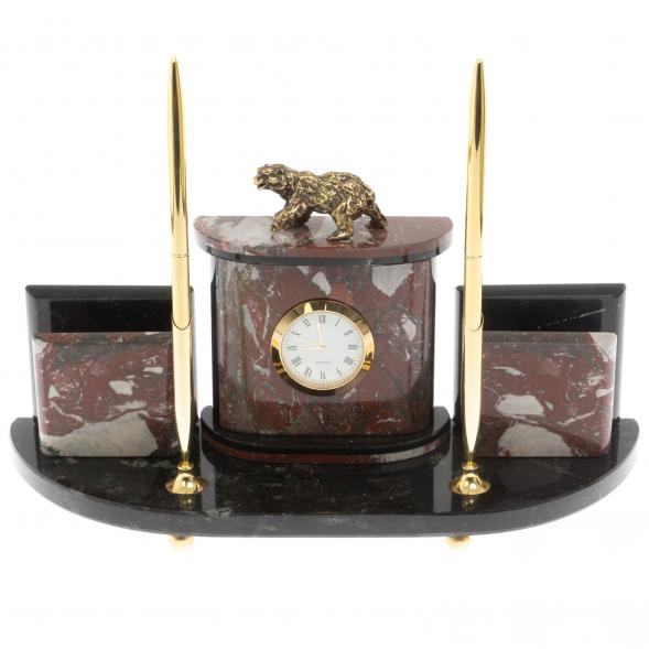 Настольный прибор &amp;quot;Медведь&amp;quot; из креноида 129704