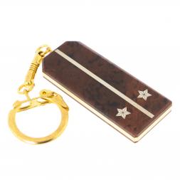 Брелок погон &amp;quot;Лейтенант&amp;quot; камень обсидиан