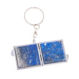 Складное зеркало брелок из афганского лазурита квадратное