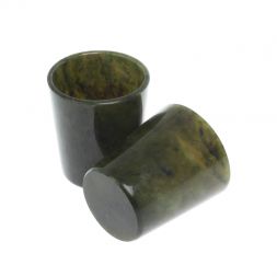 Набор стопок 2 шт &amp;quot;На посошок&amp;quot; из нефрита 30 мл 4х4х4,5 см