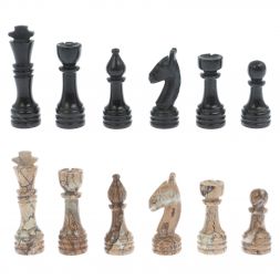 Шахматы из камня "Виктория" доска 38х38 см оникс мрамор