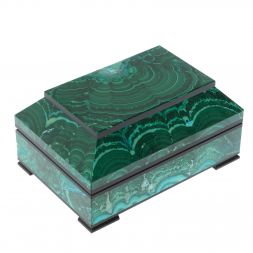 Ларец из малахита с хризоколлой &amp;quot;Желание&amp;quot; 13х9х6,5 см