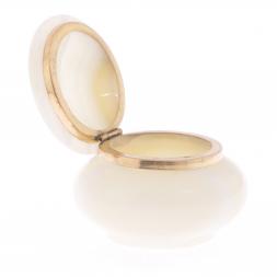 Шкатулка круглая "Грибок" камень оникс 7,6х5,9 см (3)